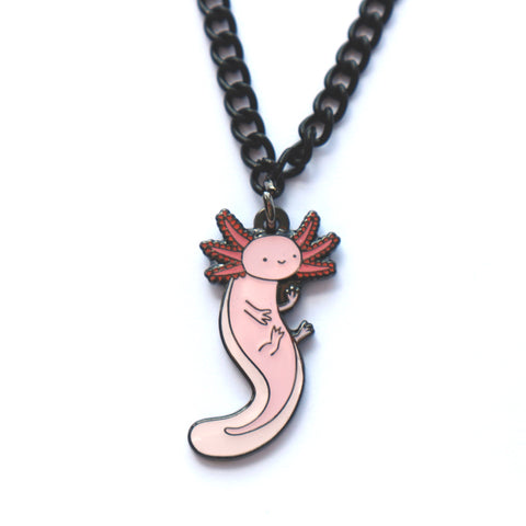 Axolotl Enamel Necklace