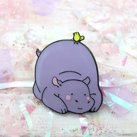 Pastel Hippo Enamel Pin