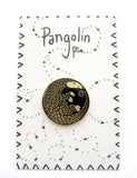 Golden Pangolin Enamel Pin