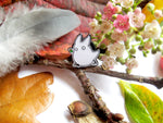 Tiny White Forest Spirit inspired fan Enamel Pin