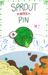 Set of two Christmas Brussels Sprout LOVER and HATER Pins