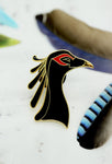 Black Secretary Bird Enamel Pin