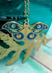 Glow in the Dark Moth Necklace – inspired by Strange the Dreamer by Laini Taylor